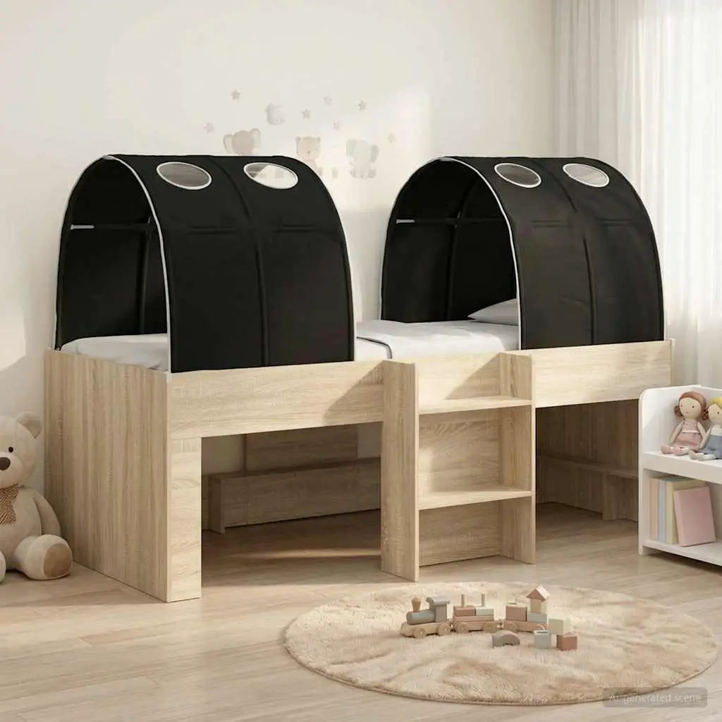 vidaXL Bed with Tunnel 4 pcs White and Light Blue Engineered Wood - from vidaXL