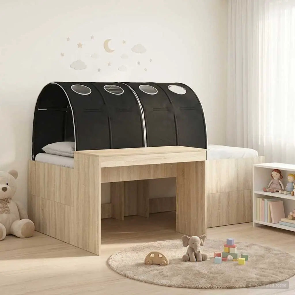 vidaXL Bed with Tunnel 4 pcs White and Light Blue Engineered Wood - from vidaXL