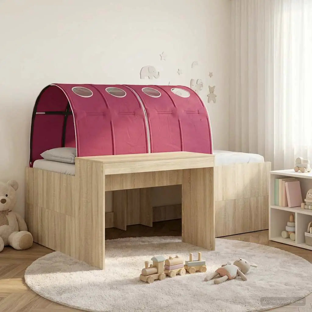 vidaXL Kids'High Bed Frame with Desk White and Light Blue - from vidaXL