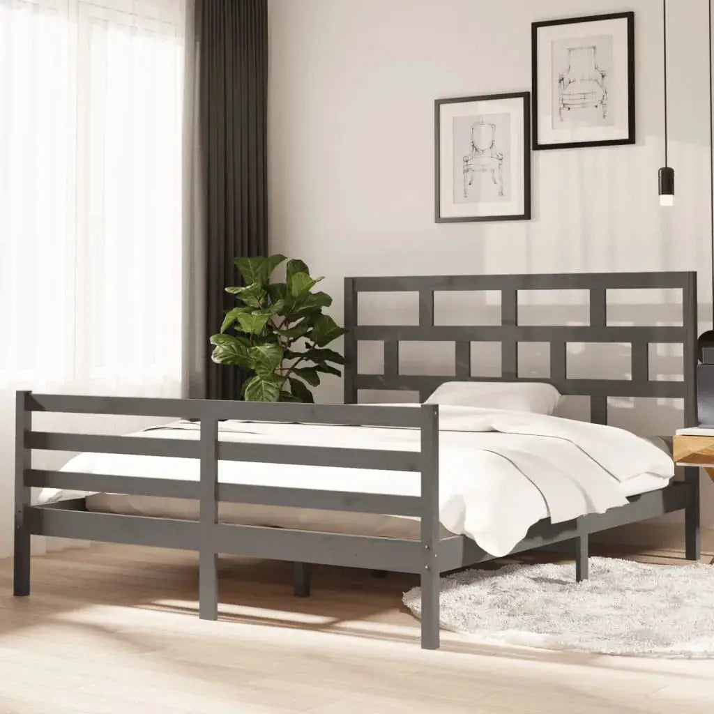 vidaXL Bed Frame | Natural wood | Solid pine wood | Single | Durable | Bed Frame - from vidaXL