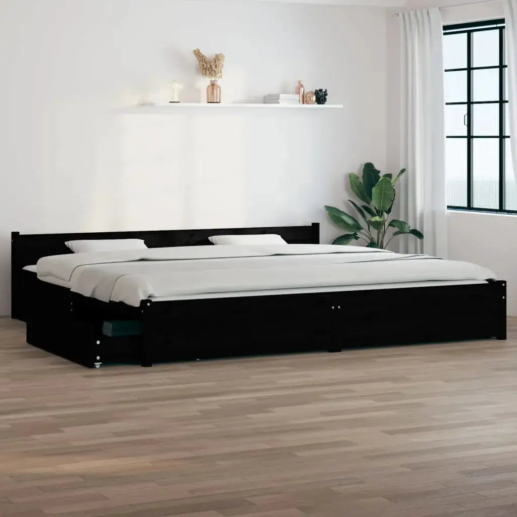 vidaXL Bed Frame without Mattress with Drawers Double - from vidaXL