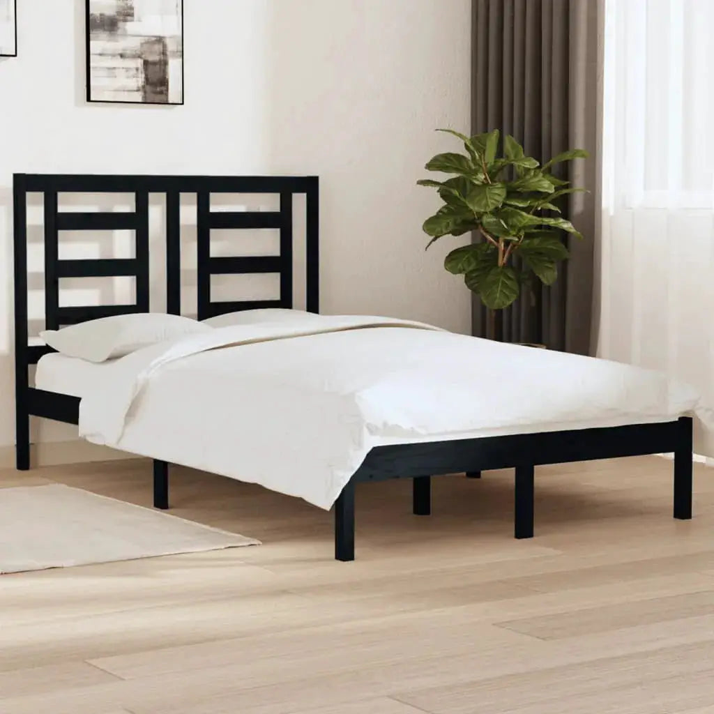 vidaXL Bed Frame without Mattress White 75x190 cm Small Single Solid Wood - from vidaXL