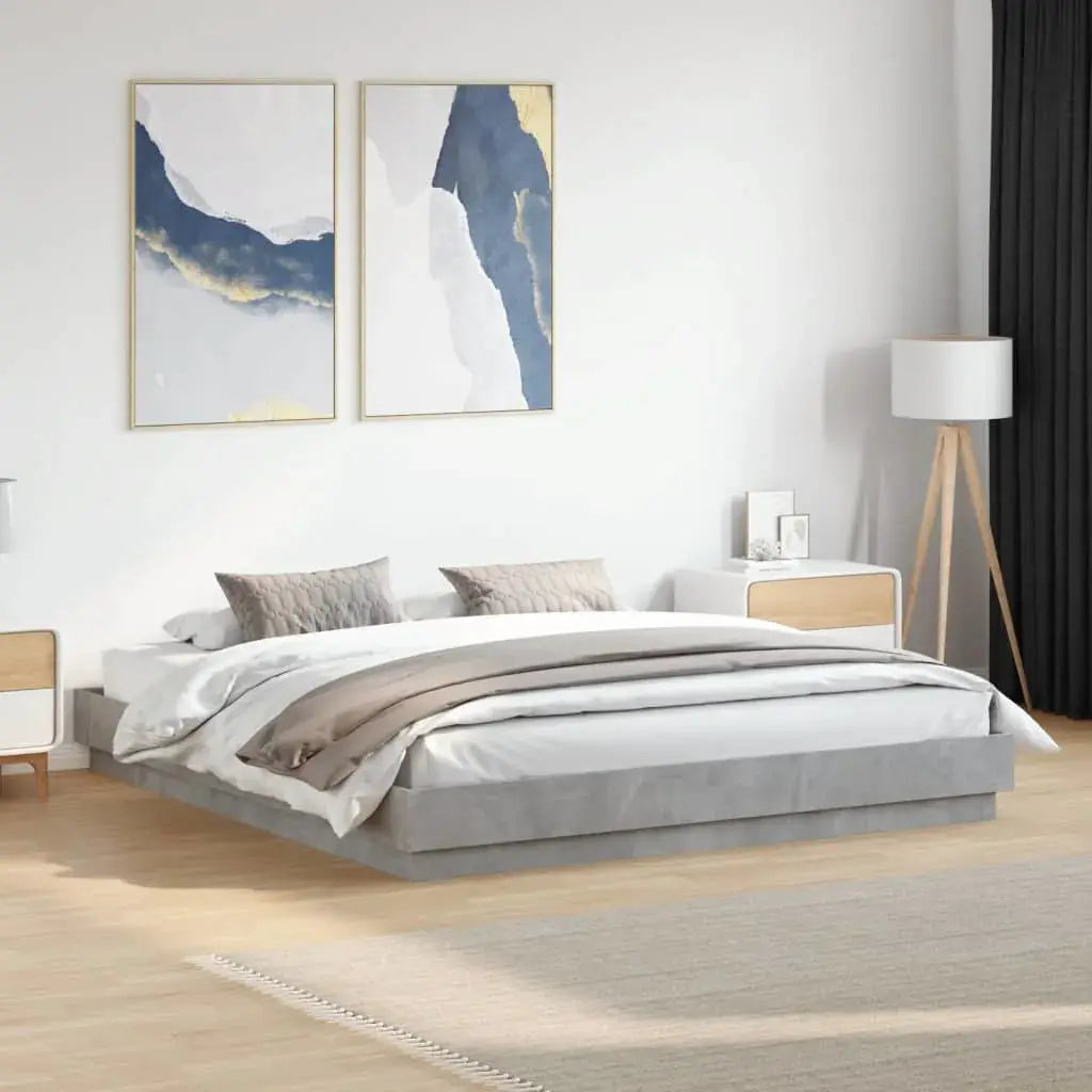 vidaXL Bed Frame | White | Engineered wood | 200x200 cm | Durable | Bed Frame - from vidaXL