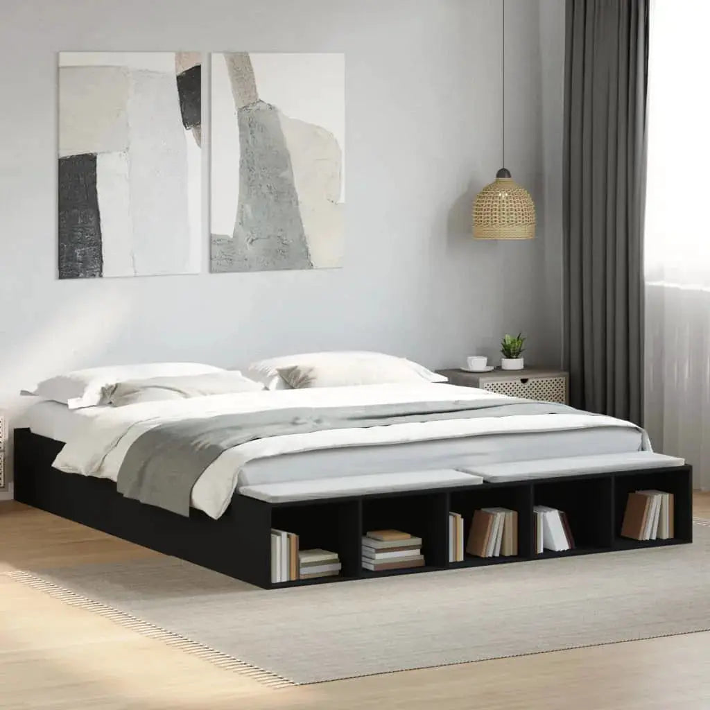 vidaXL Bed Frame without Mattress Grey Sonoma 90x190 cm Single - from vidaXL