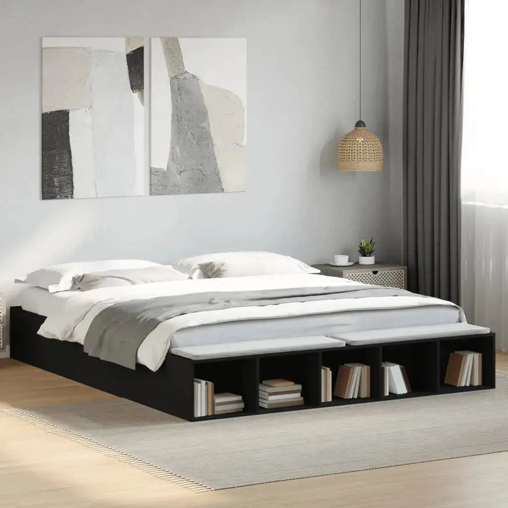 vidaXL Bed Frame without Mattress Grey Sonoma 90x190 cm Single - from vidaXL