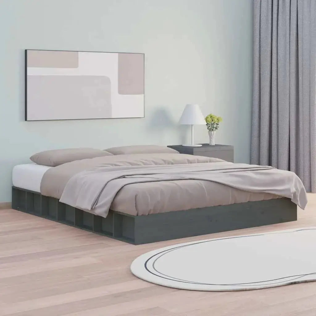 vidaXL Bed Frame without Mattress Wax Brown 160x200 cm Solid Wood Pine - from vidaXL