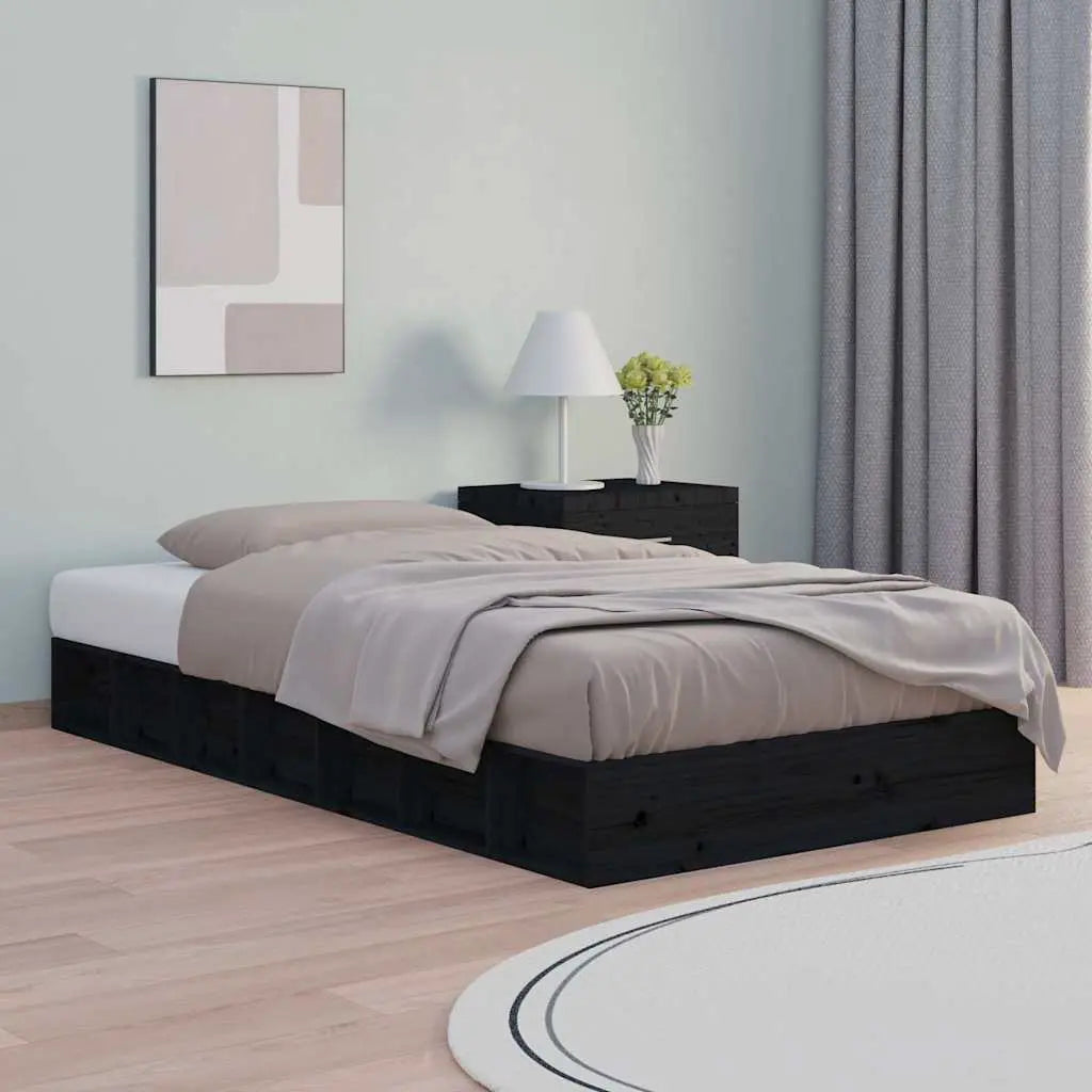 vidaXL Bed Frame without Mattress Wax Brown 160x200 cm Solid Wood Pine - from vidaXL