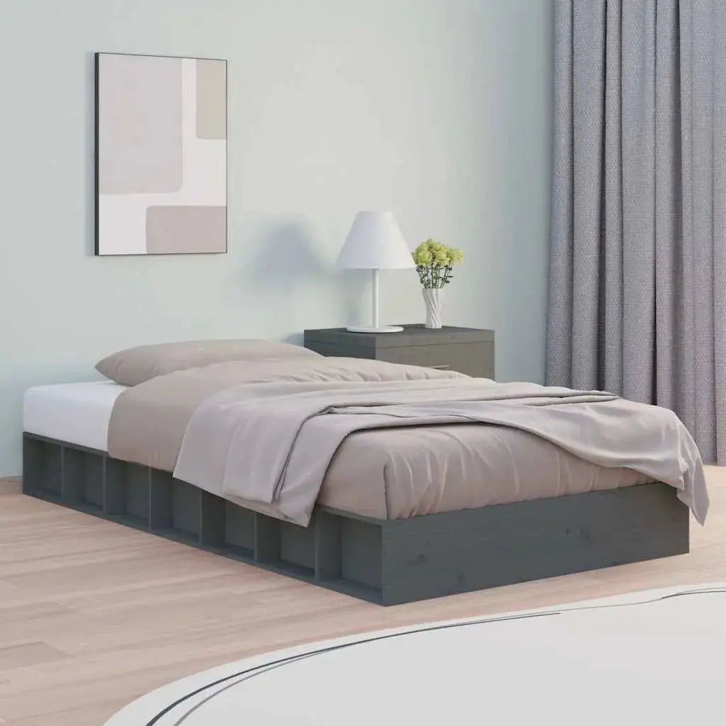 vidaXL Bed Frame without Mattress Wax Brown 160x200 cm Solid Wood Pine - from vidaXL