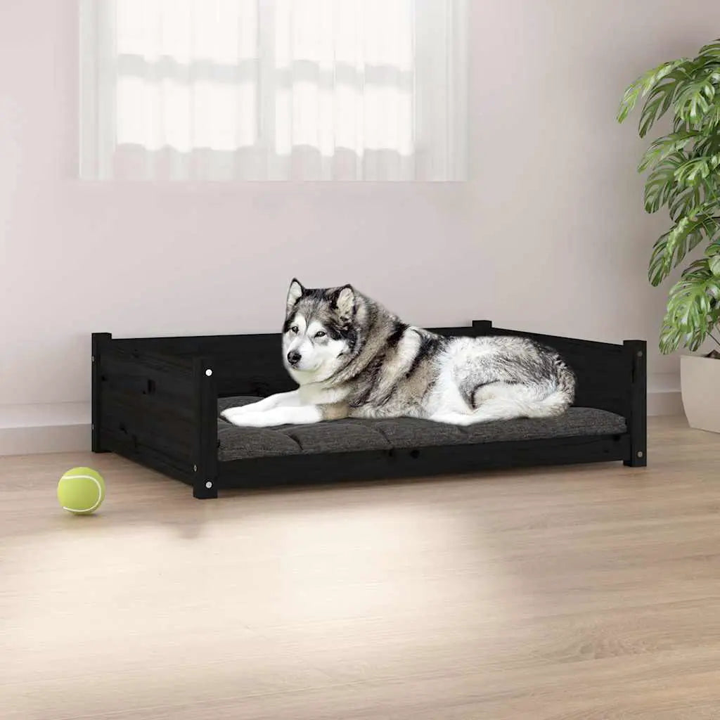 vidaXL Dog Bed Wax Brown 105.5x75.5x28 cm Solid Wood Pine - from vidaXL