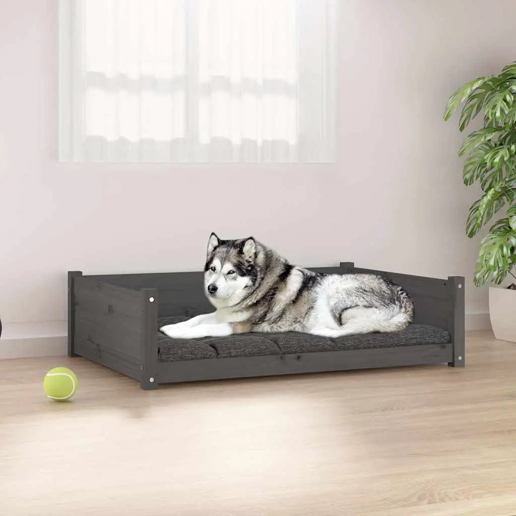 vidaXL Dog Bed Wax Brown 105.5x75.5x28 cm Solid Wood Pine - from vidaXL