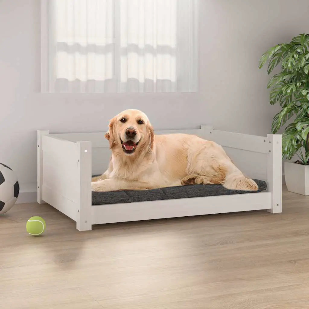 vidaXL Dog Bed Wax Brown 105.5x75.5x28 cm Solid Wood Pine - from vidaXL