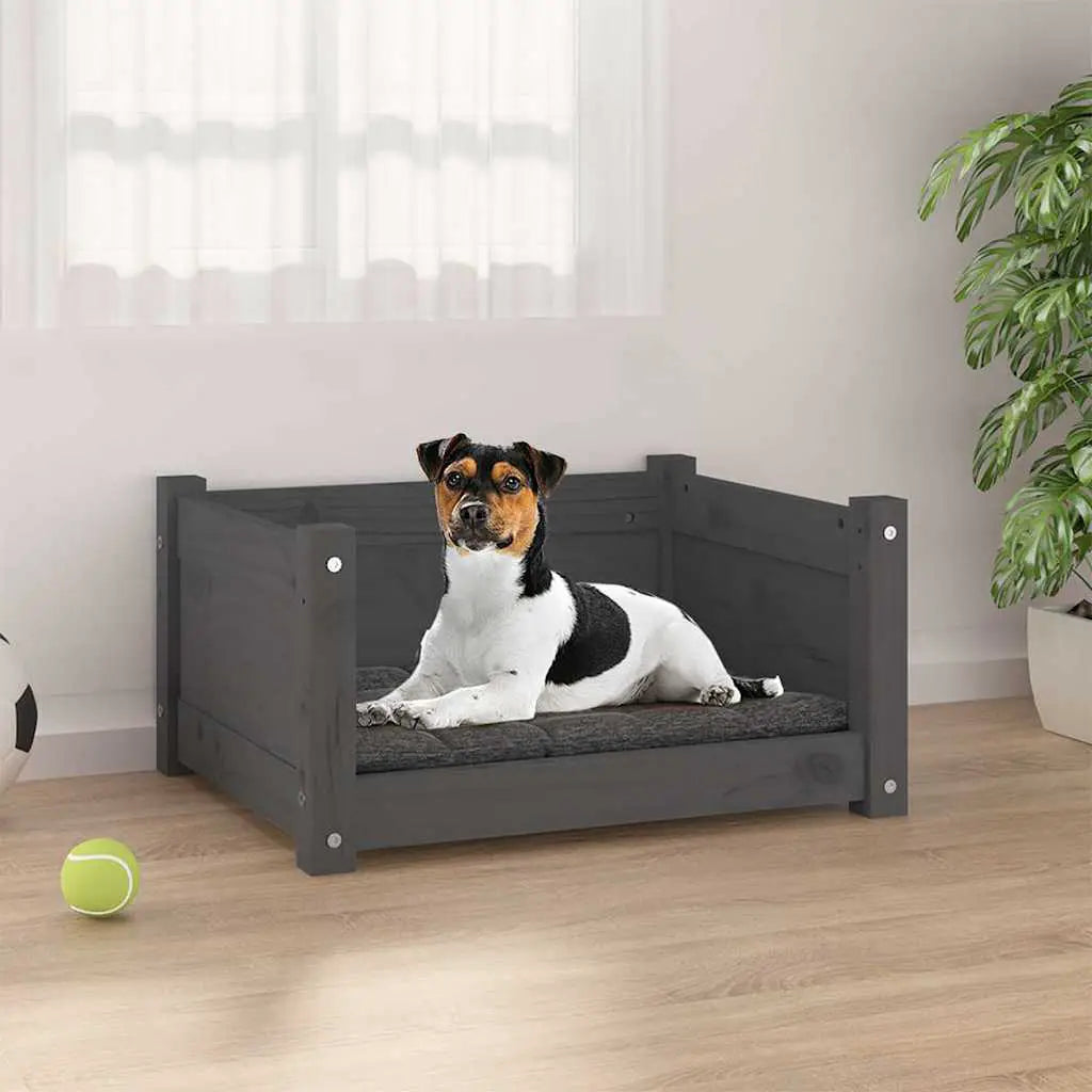 vidaXL Dog Bed Wax Brown 105.5x75.5x28 cm Solid Wood Pine - from vidaXL