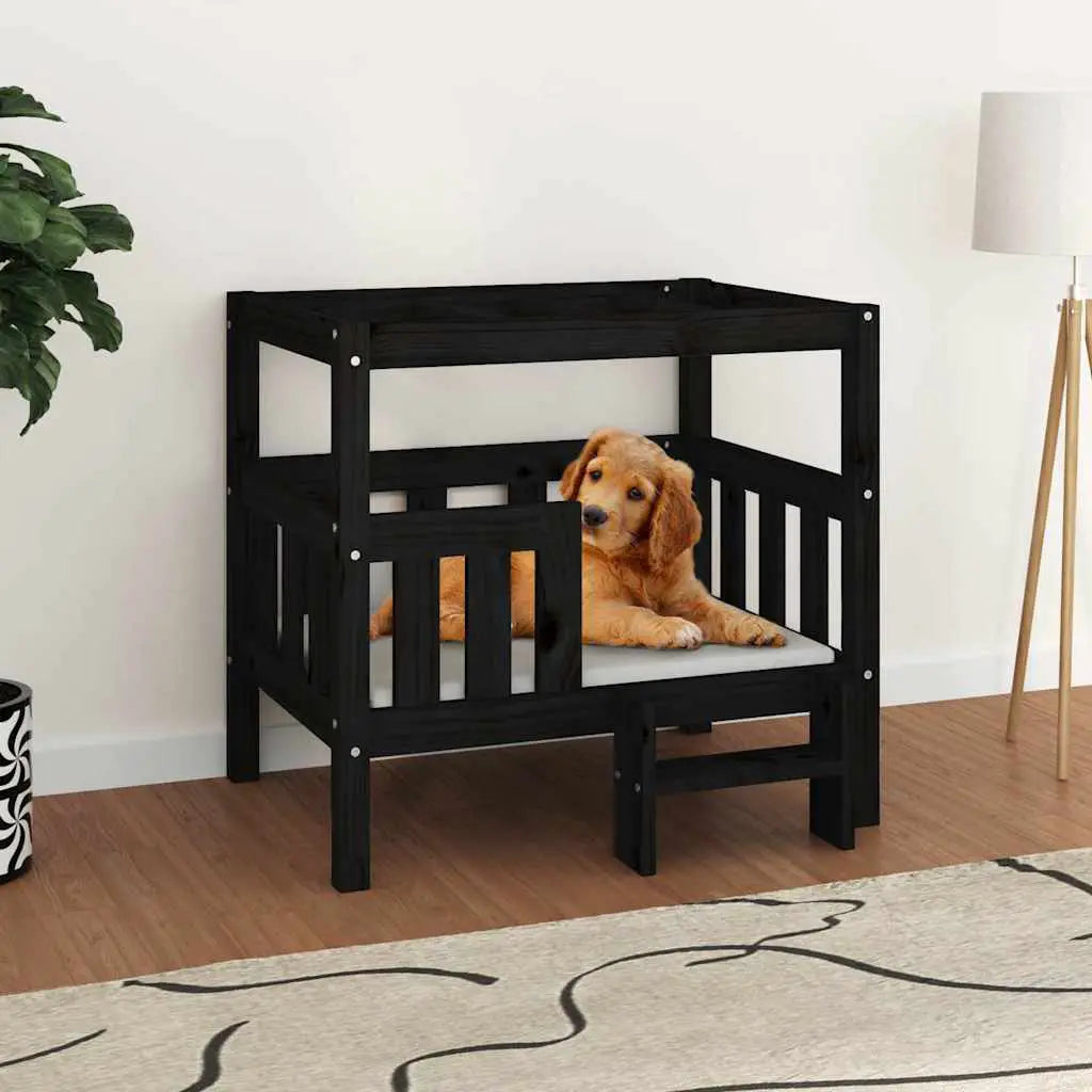 vidaXL Dog Bed White 55.5x53.5x60 cm Solid Wood Pine - from vidaXL