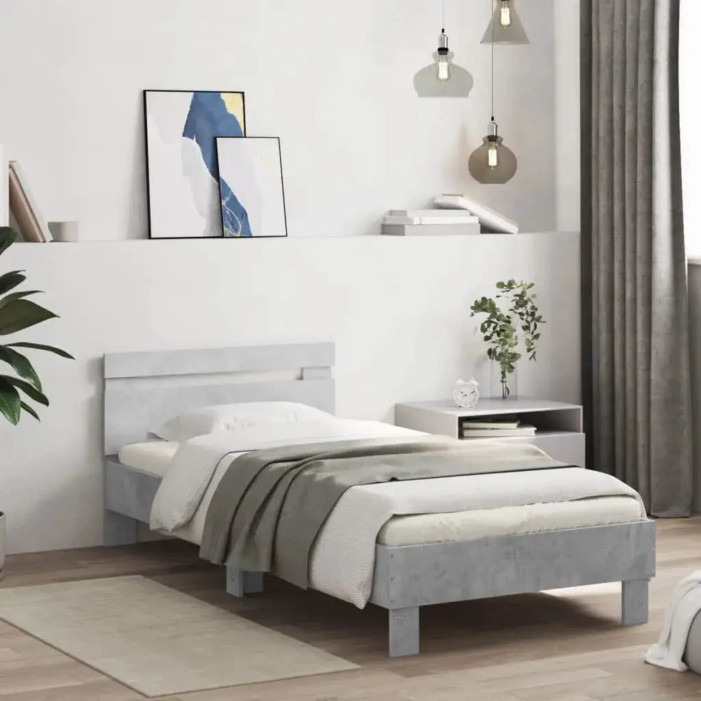 vidaXL Bed Frame Old Wood 203 x 95 x 70 cm Engineered Wood - from vidaXL