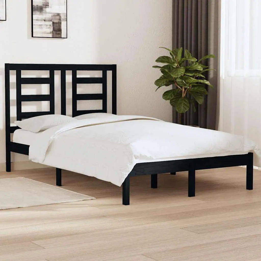 vidaXL Bed Frame without Mattress White 75x190 cm Small Single Solid Wood - from vidaXL