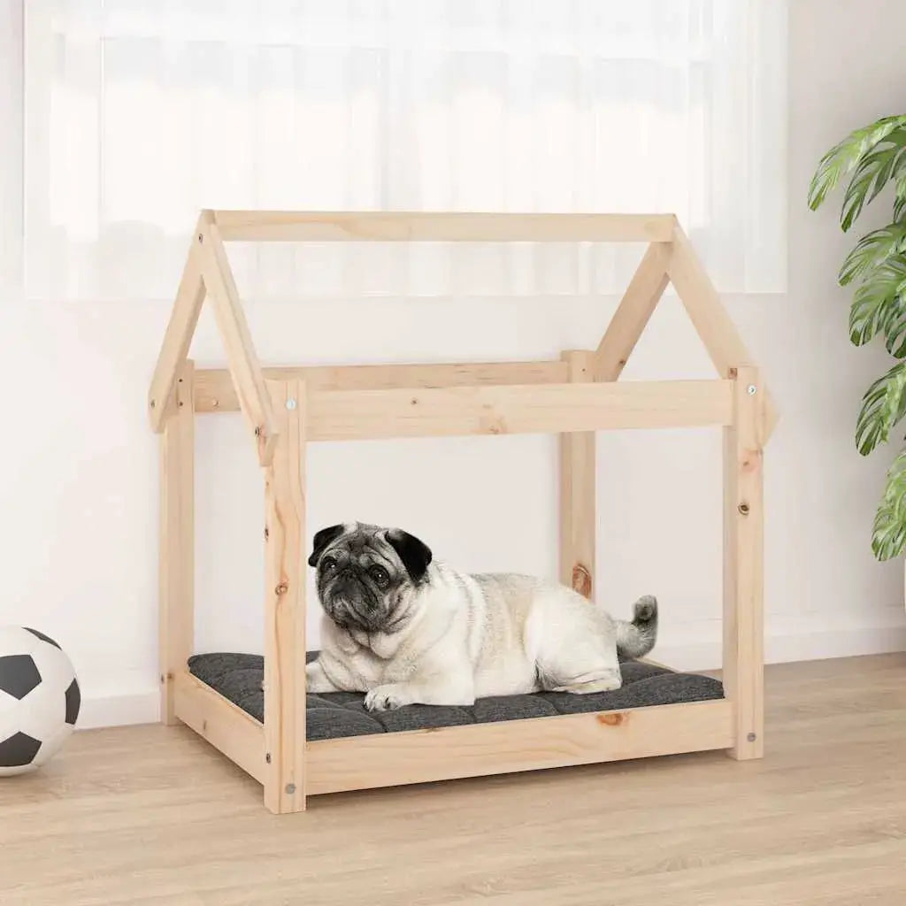 vidaXL Dog Bed | Grey | Solid Pine Wood | Small/Medium | Durable | Dog Bed - from vidaXL