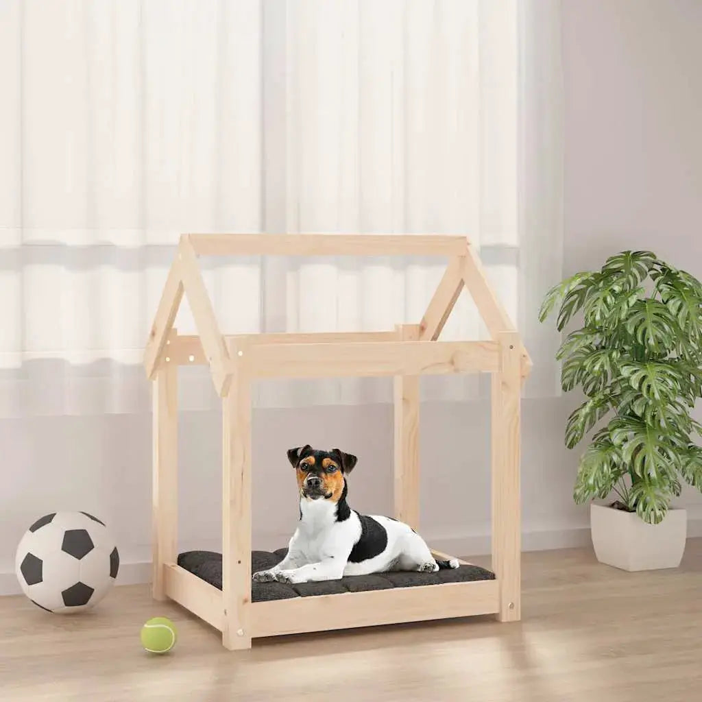 vidaXL Dog Bed | Grey | Solid Pine Wood | Small/Medium | Durable | Dog Bed - from vidaXL