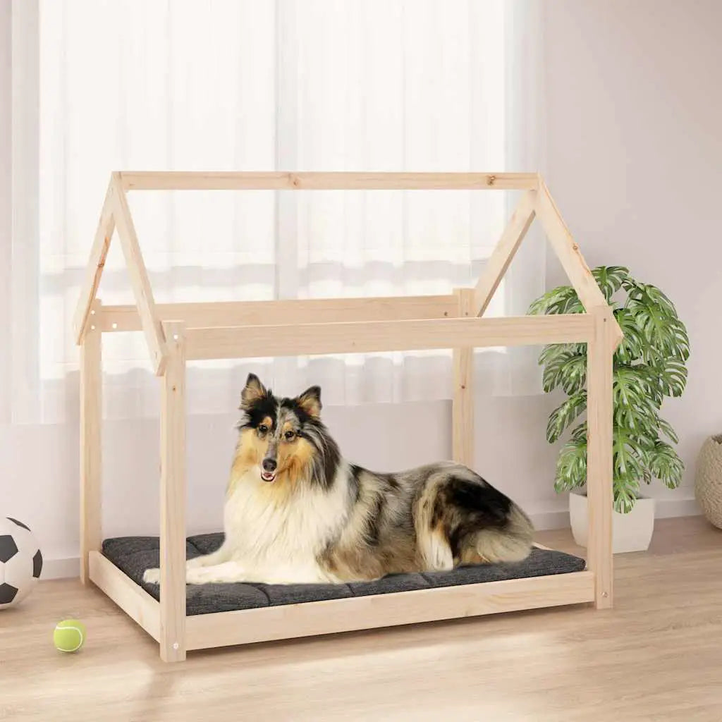 vidaXL Dog Bed | Grey | Solid Pine Wood | Small/Medium | Durable | Dog Bed - from vidaXL