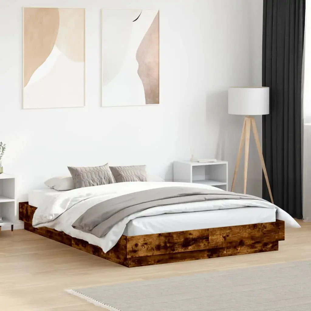 vidaXL Bed Frame | White | Engineered wood | 200x200 cm | Durable | Bed Frame - from vidaXL