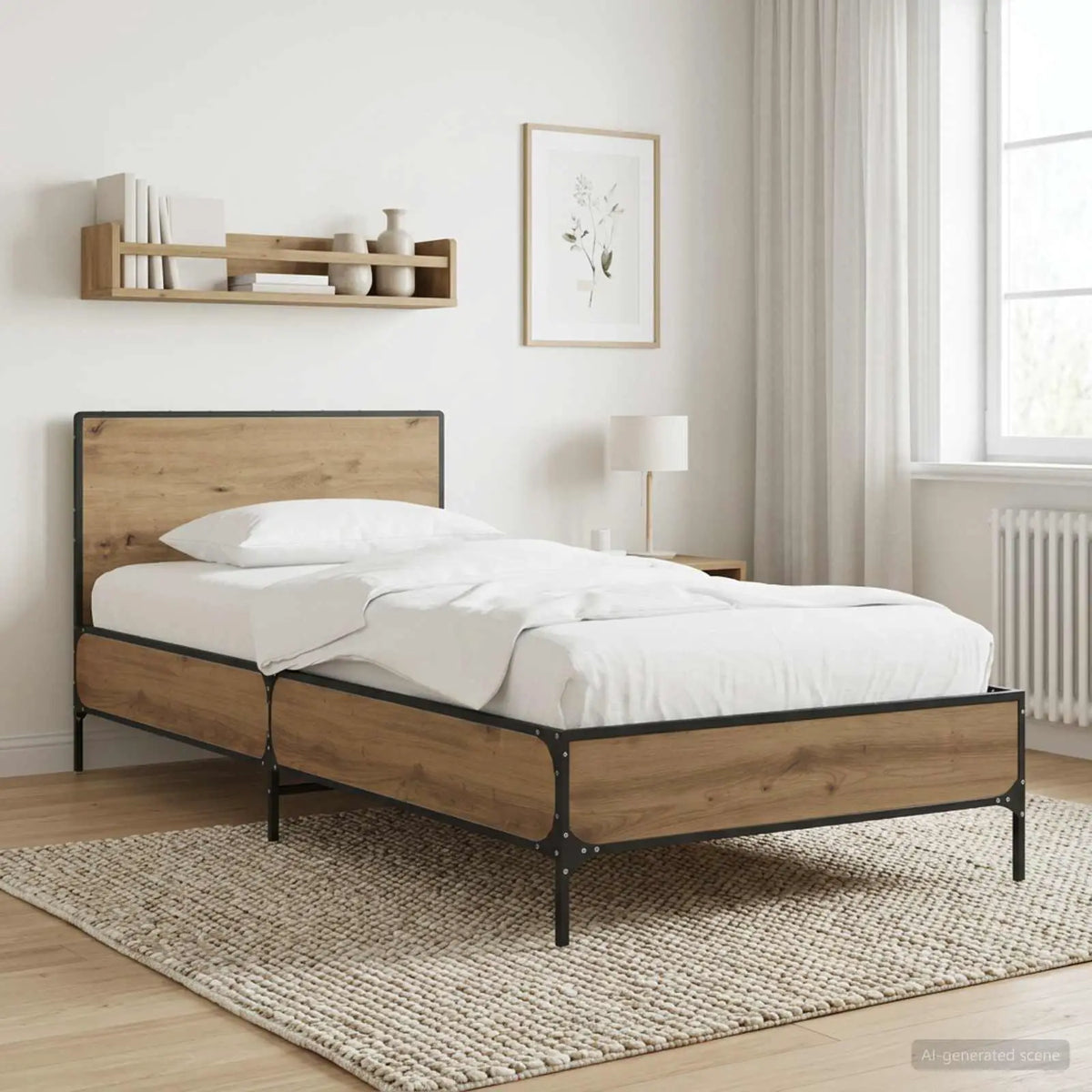 vidaXL Bed Frame without Mattress Black 90x200 cm - from vidaXL
