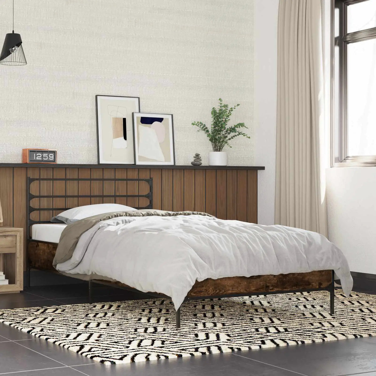 vidaXL Bed Frame without Mattress Black 90x200 cm - from vidaXL