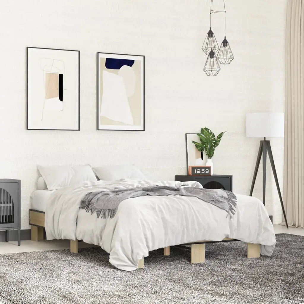 vidaXL Bed Frame without Mattress Black 140x200 cm - from vidaXL