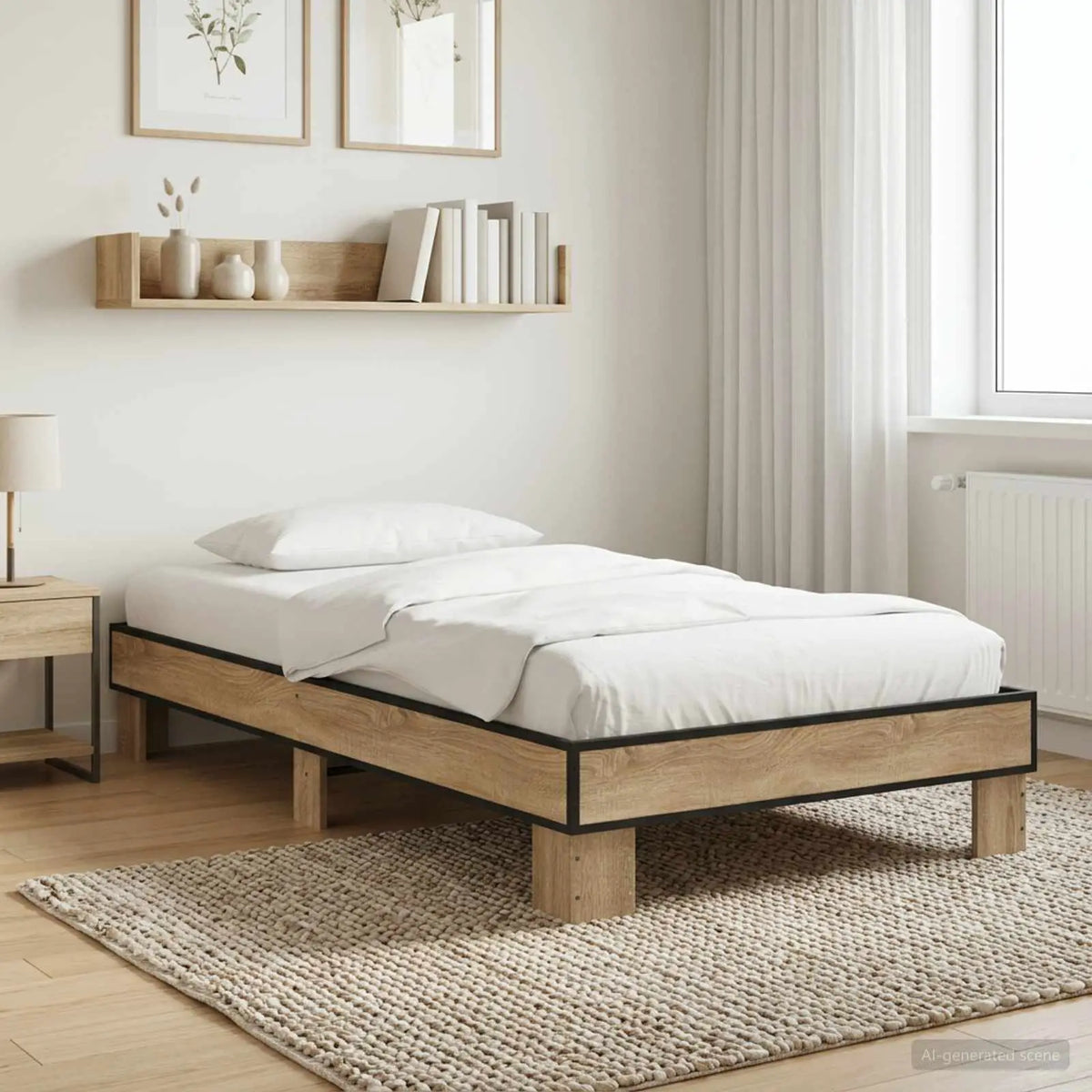 vidaXL Bed Frame without Mattress Black 140x200 cm - from vidaXL