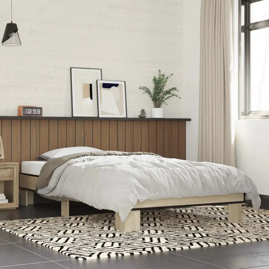 vidaXL Bed Frame without Mattress Black 140x200 cm - from vidaXL