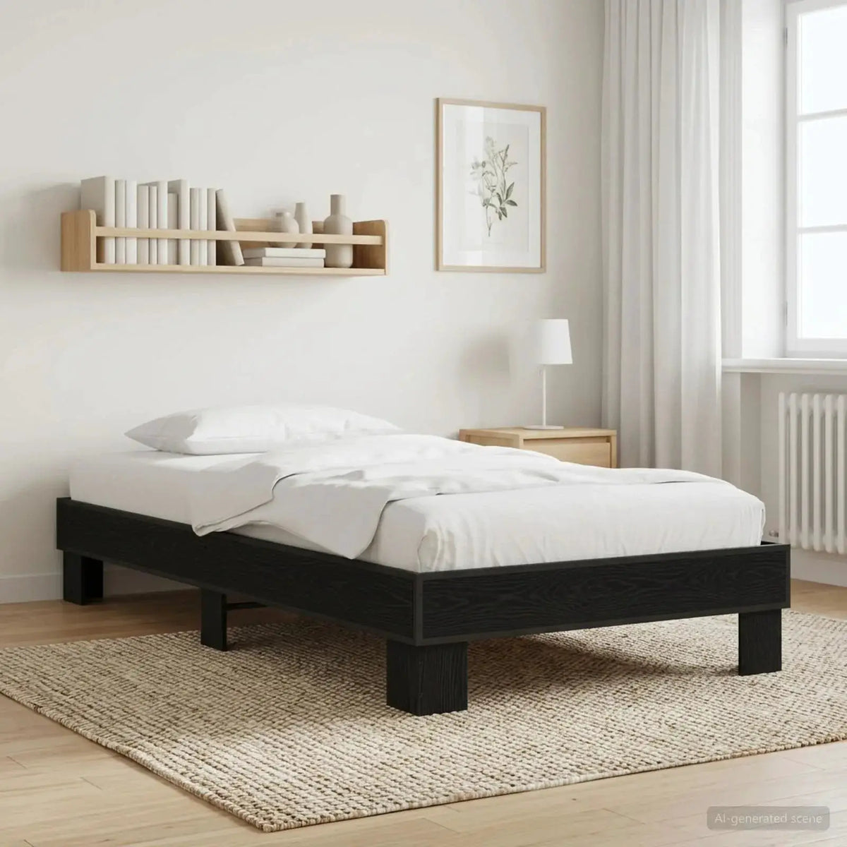 vidaXL Bed Frame without Mattress Black 140x200 cm - from vidaXL