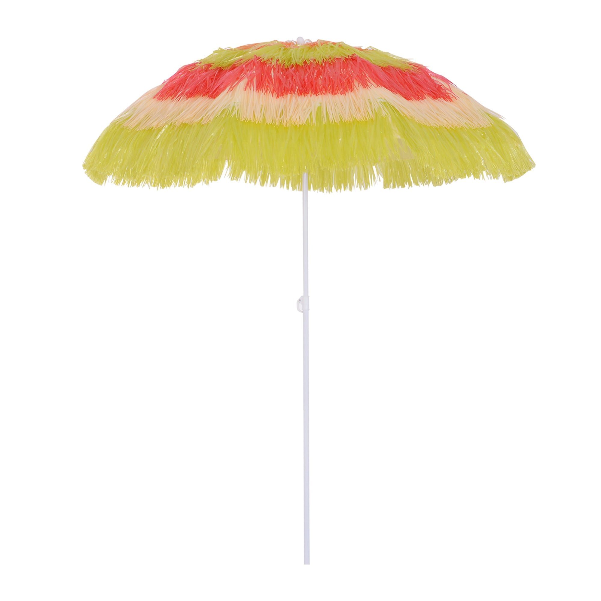 Outsunny Patio Hawaii Beach Sun Umbrella Sunshade Hawaiian Folding Tilting Parasol - Parasol