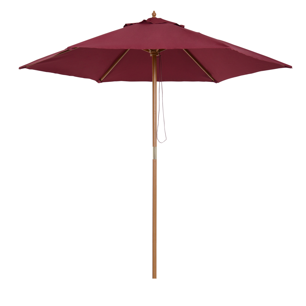Outsunny 2.5m Wooden Garden Patio Parasol Umbrella - Parasol