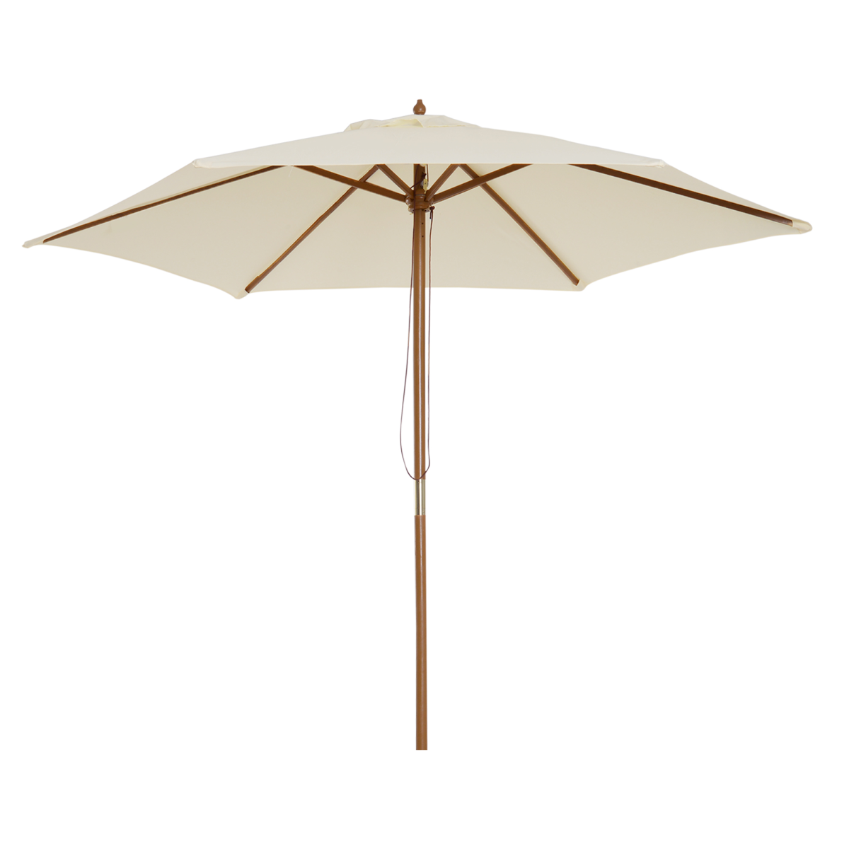 Outsunny 2.5m Wooden Garden Patio Parasol Umbrella - Parasol
