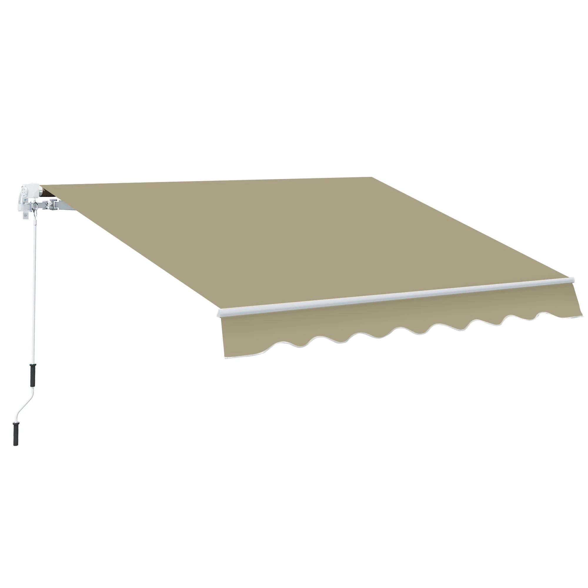 Outsunny Outsunny Retractable Sun Shade Awning 2.5m by 2m Manual Outdoor Patio Balcony Canopy - Cover