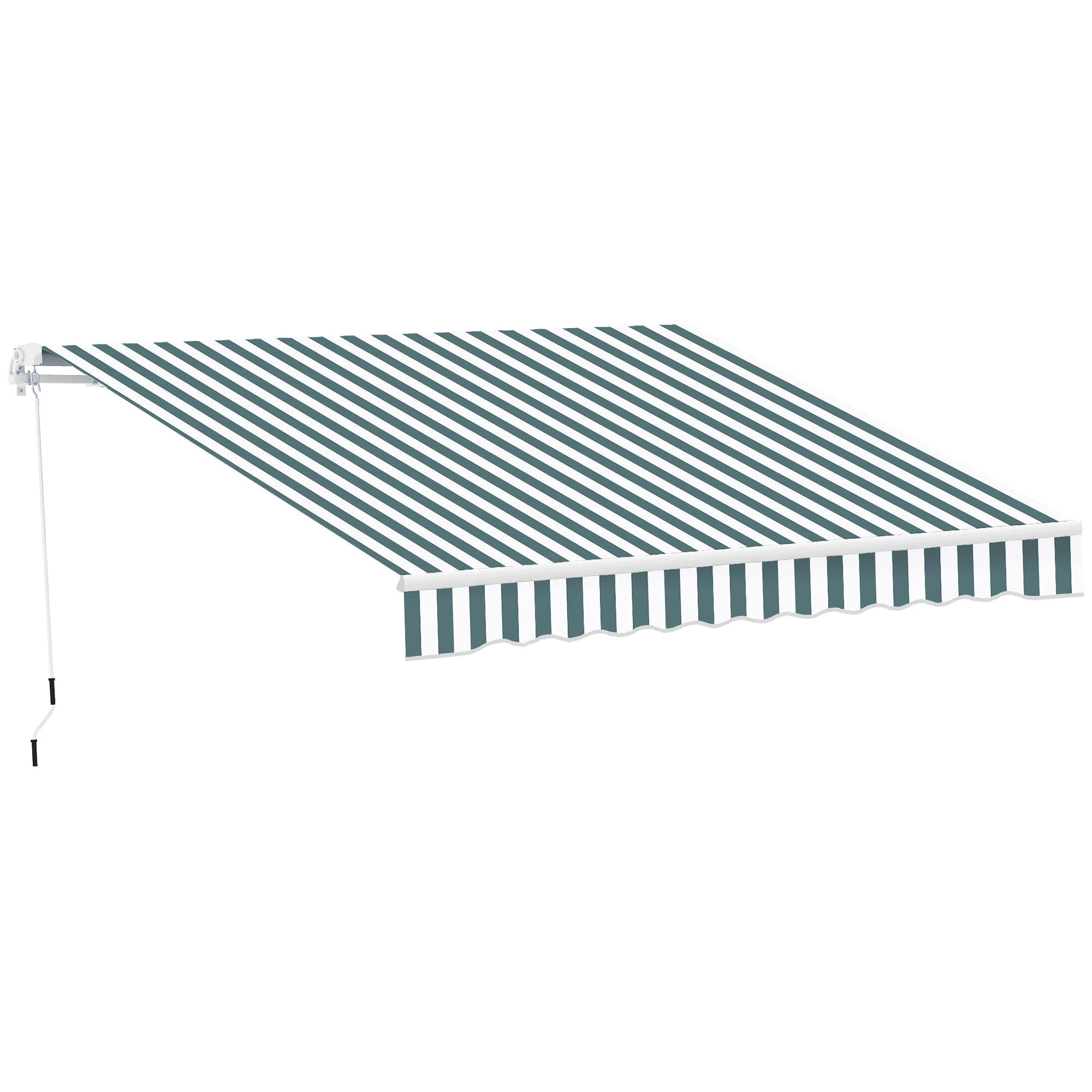Outsunny Outsunny Retractable Sun Shade Awning 2.5m by 2m Manual Outdoor Patio Balcony Canopy - Cover