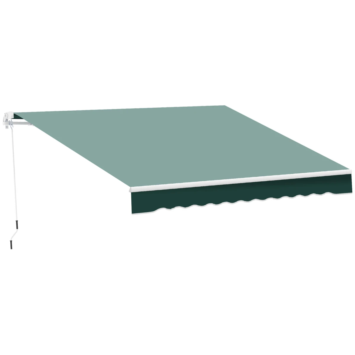 Outsunny Outsunny Retractable Sun Shade Awning 2.5m by 2m Manual Outdoor Patio Balcony Canopy - Cover