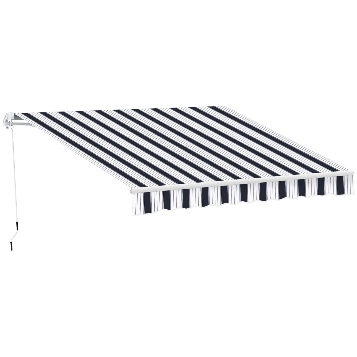 Outsunny Outsunny Retractable Sun Shade Awning 2.5m by 2m Manual Outdoor Patio Balcony Canopy - Cover