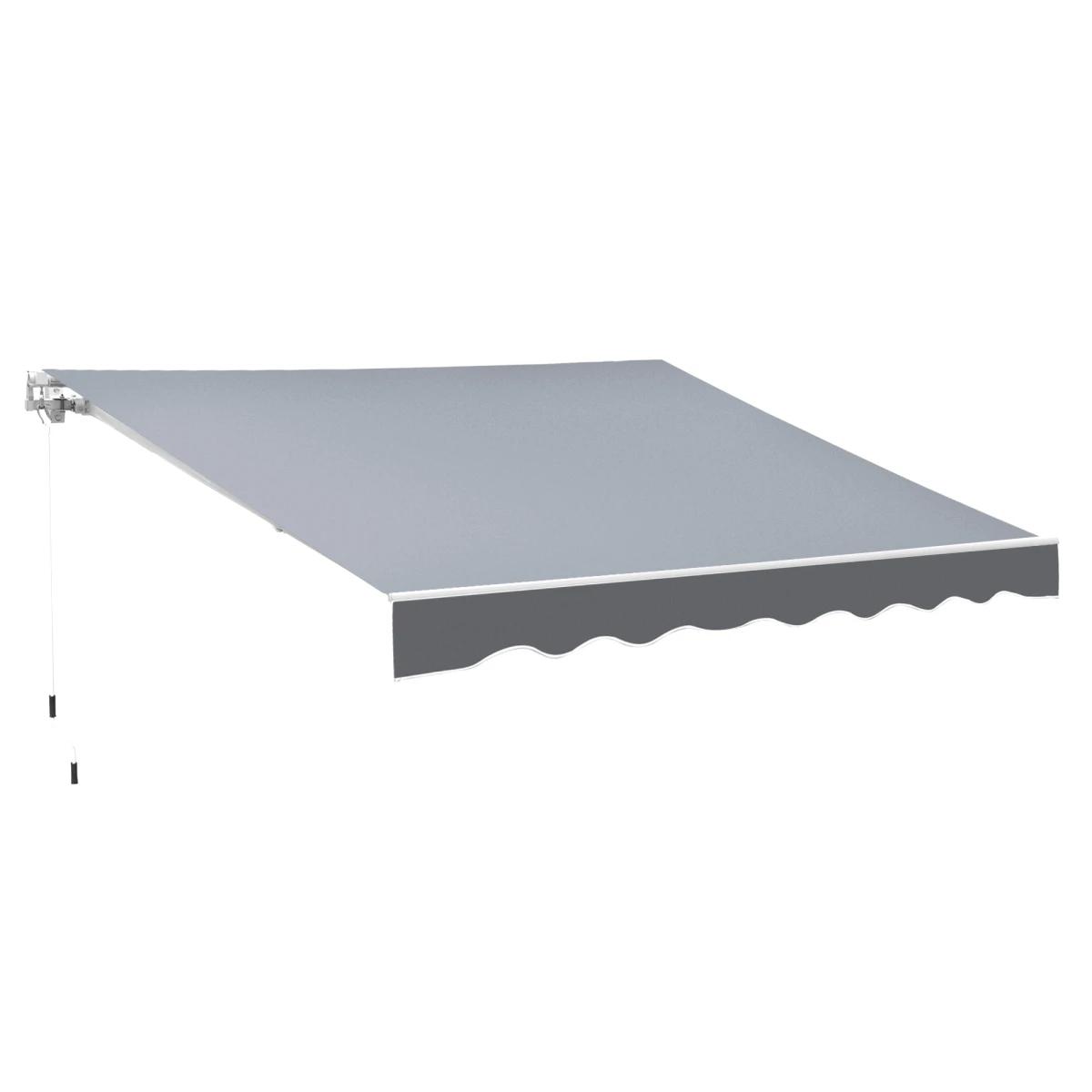 Outsunny Outsunny Retractable Sun Shade Awning 2.5m by 2m Manual Outdoor Patio Balcony Canopy - Cover