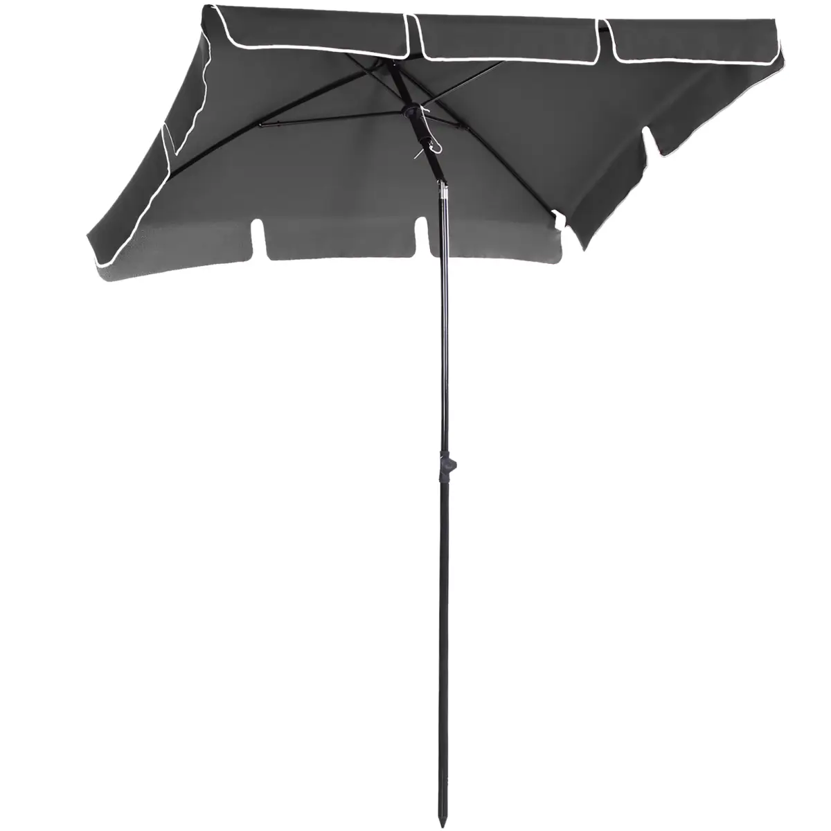 Outsunny Aluminium Sun Umbrella Parasol Patio Garden Tilt 2M x 1.25M - Parasol