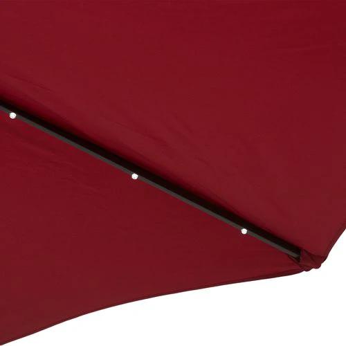 Outsunny Outsunny 9 Foot LED Solar Powered Parasol Umbrella with UV Protection for Outdoor Gatherings - Parasol