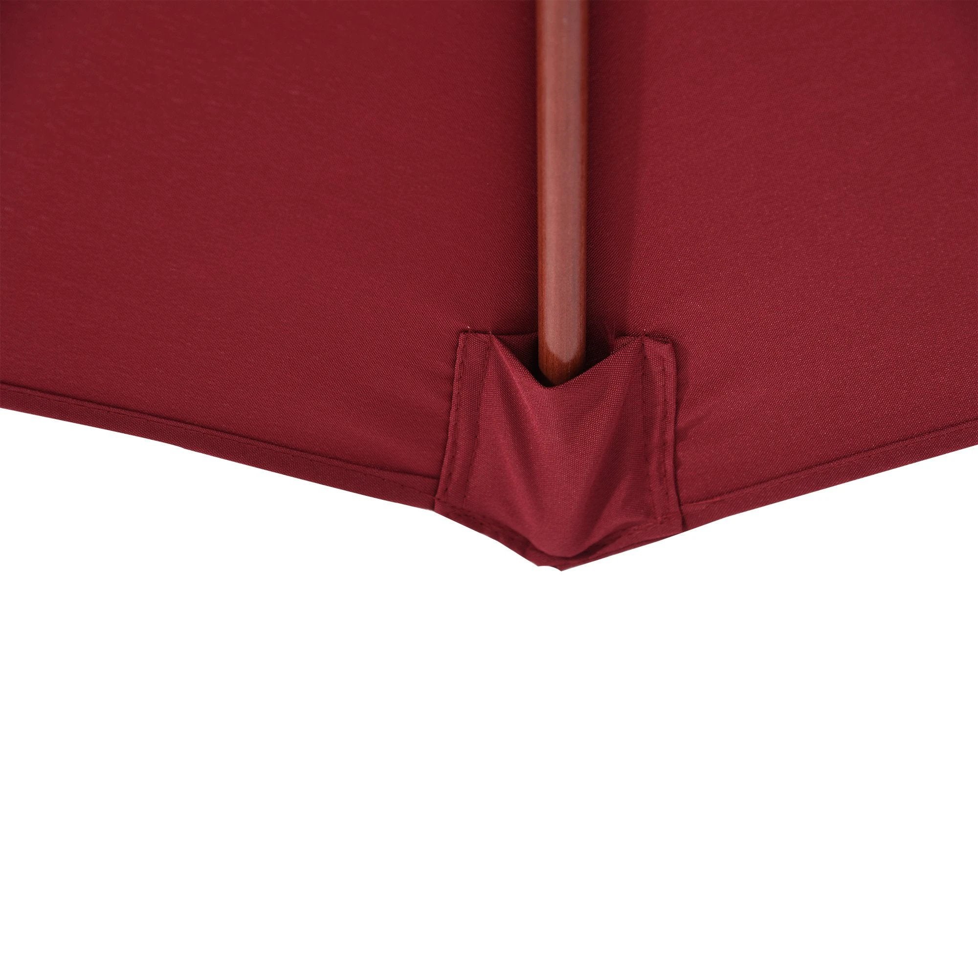 Outsunny 2.5m Wood Garden Parasol Sun Shade Patio Market Umbrella Canopy with Top Vent - Parasol
