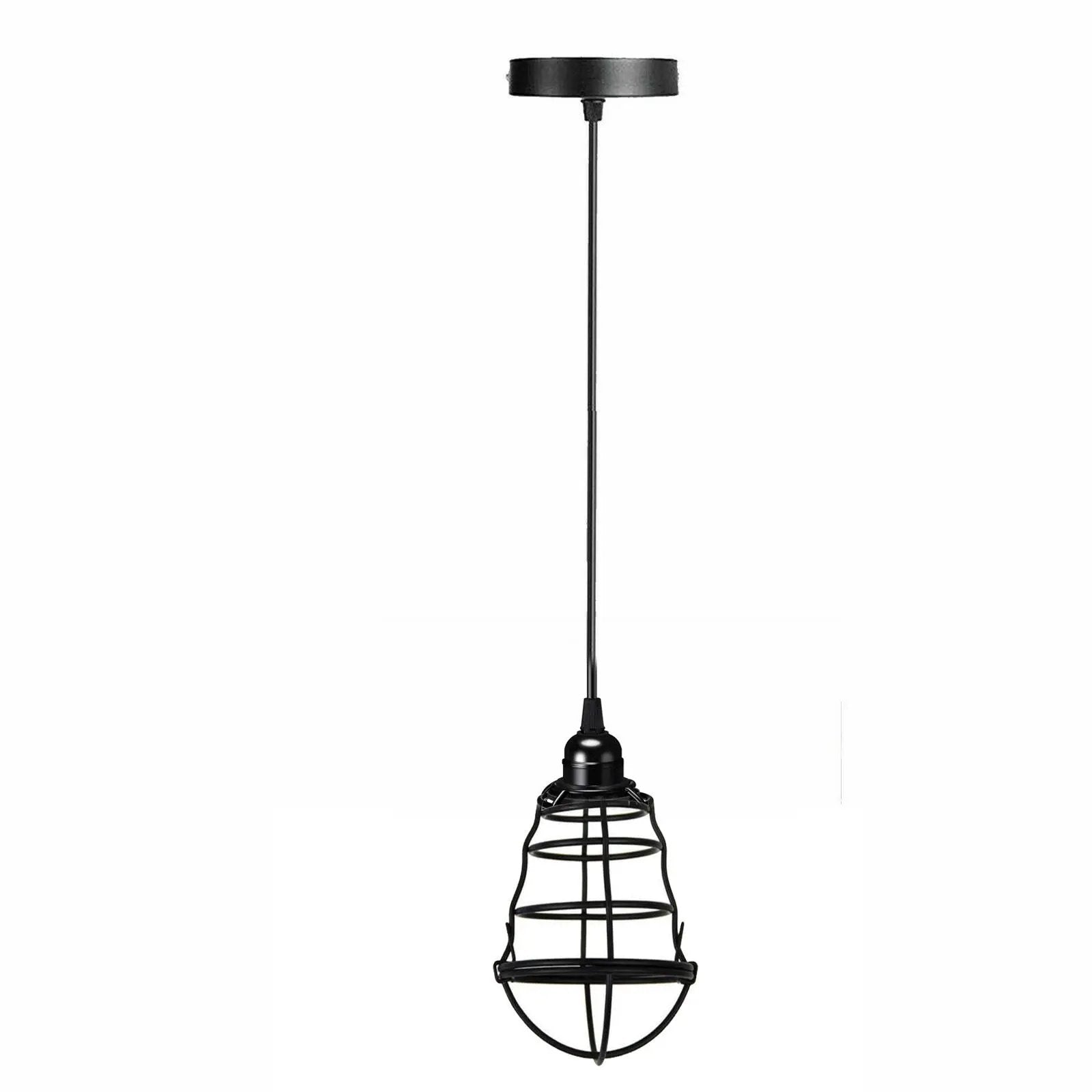 Un-branded Vintage Modern Black Hanging Pendant Light Ceiling Lamp With95cm Adjustable Wire For Kitchen, Bedroom, Living room - Pendant Lights