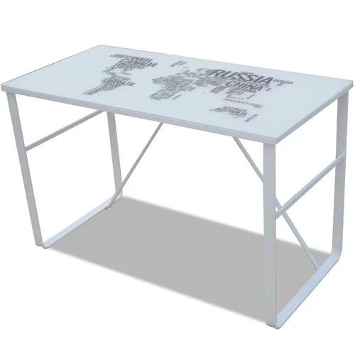Rectangular Desk with Map Pattern by vidaXL