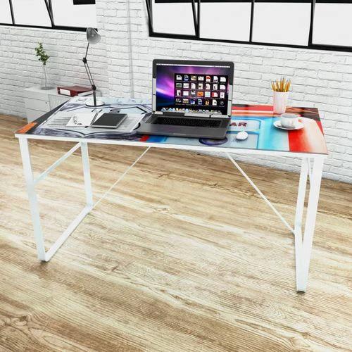 Rectangular Desk with Map Pattern by vidaXL