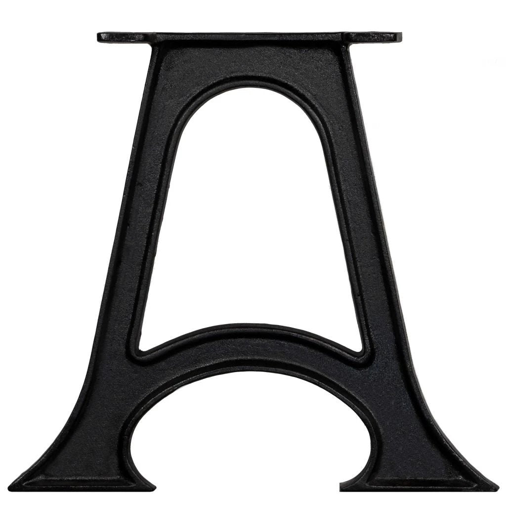 Antique-Style Cast Iron Coffee Table Legs 2-Piece Arched Base A-Frame For Industrial DIY Tables - Coffee Table