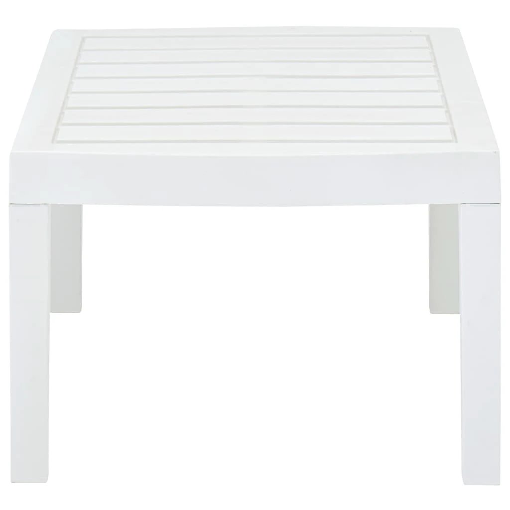vidaXL vidaXL Garden Table White 78x55x38 cm Plastic - Garden Table