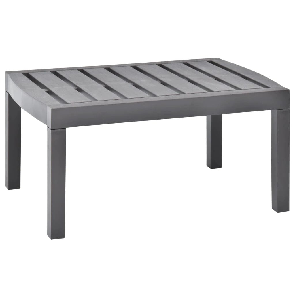 vidaXL Garden Table White 78x55x38 cm Plastic by vidaXL