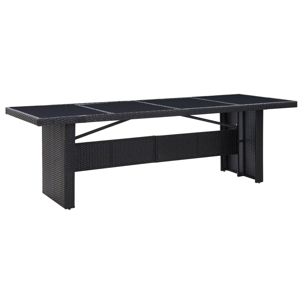 vidaXL Garden Table 240x90x74 cm Poly Rattan and Solid Acacia Wood by vidaXL