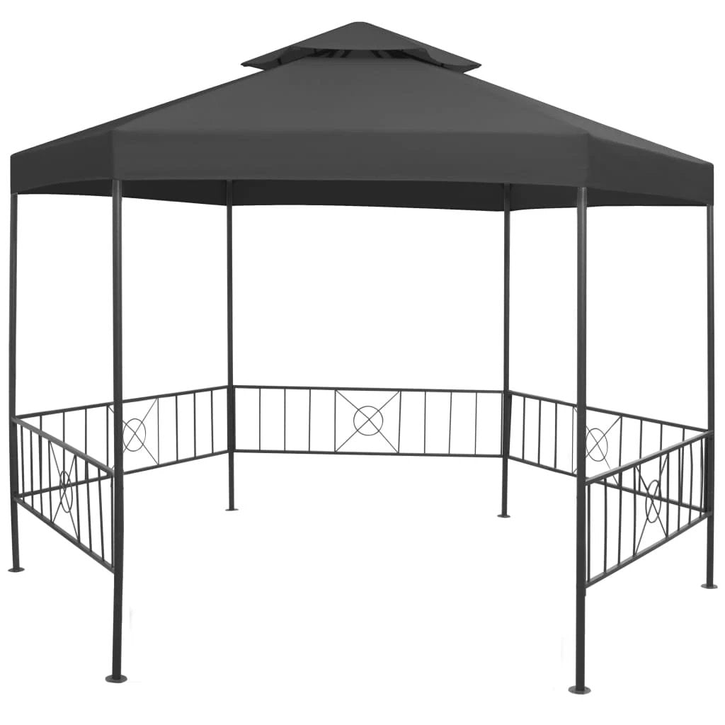 vidaXL vidaXL Garden Gazebo 323x275x265 cm Anthracite - Gazebos