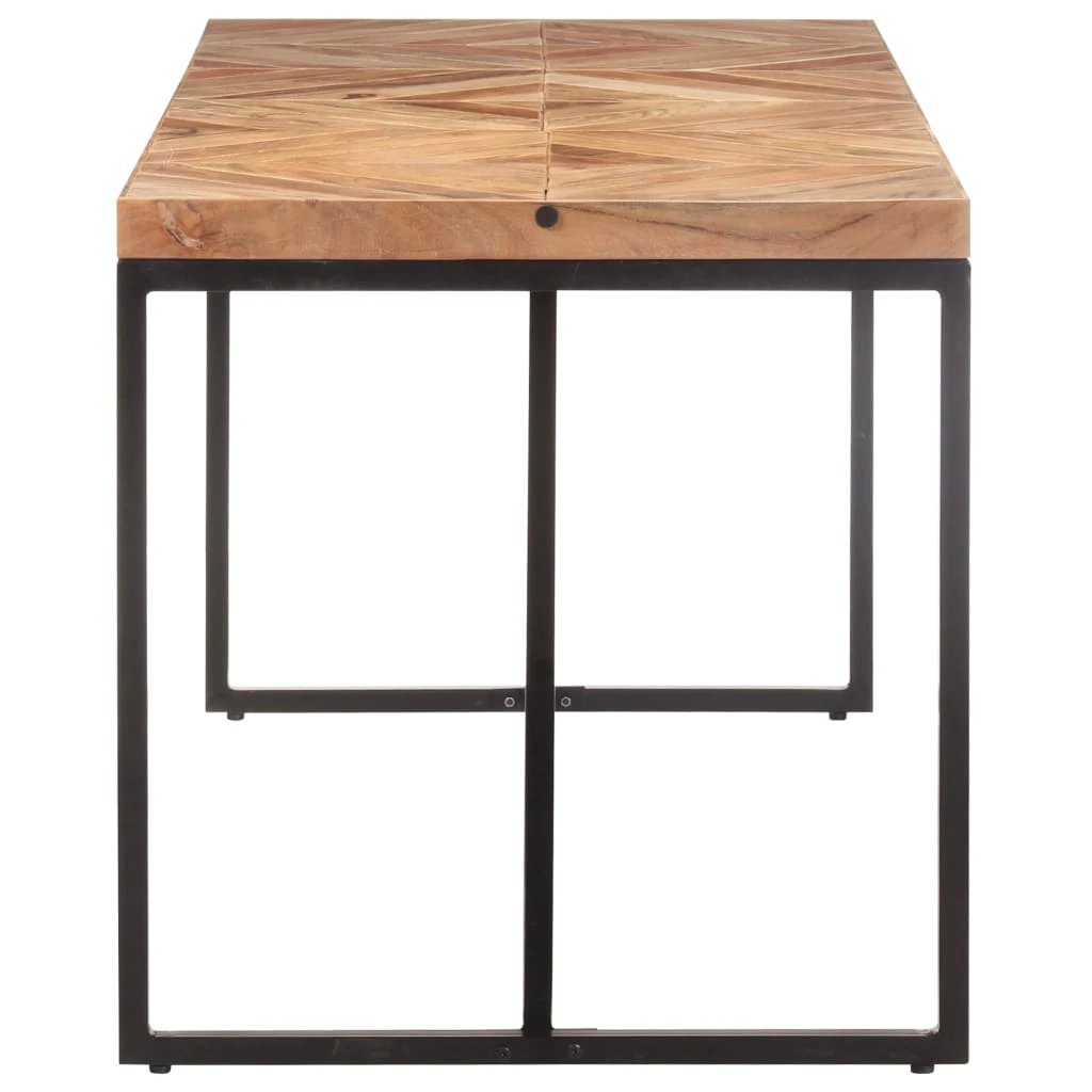 vidaXL Dining Table 120x60x76 cm Solid Acacia and Mango Wood by vidaXL