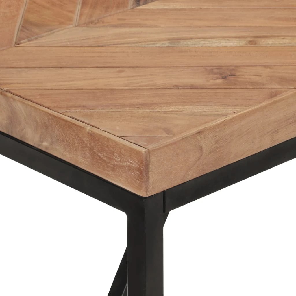 vidaXL Dining Table 120x60x76 cm Solid Acacia and Mango Wood by vidaXL